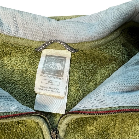 The North Face Women’s Green Half Zip Fleece Pullover Size M - Picture 2 of 7